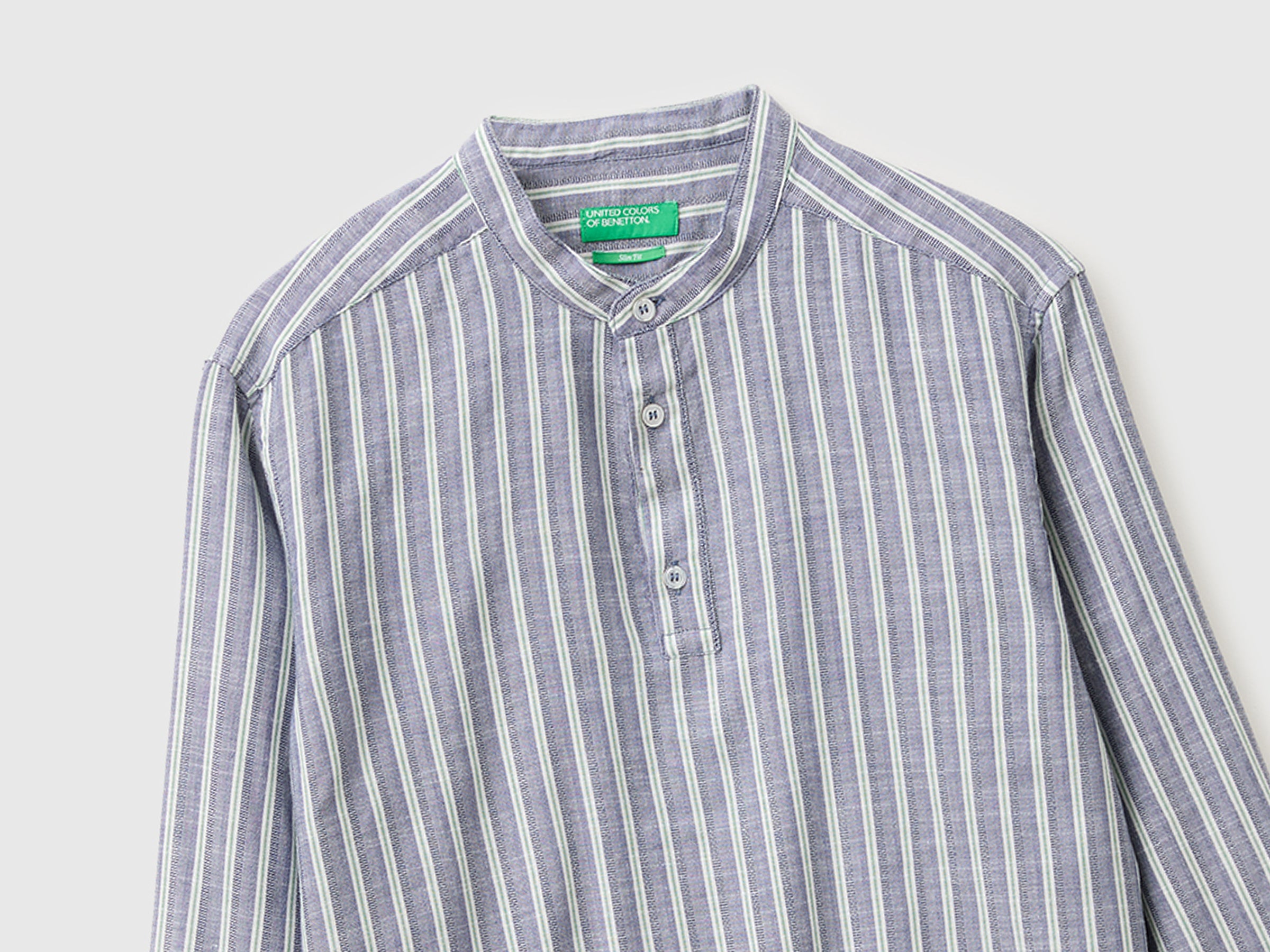 Camisa com carcela de botões riscada - ucb_image_FY