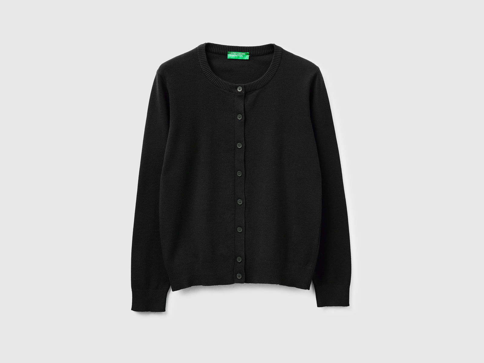 Black cardigan in tricot cotton - ucb_image_FS
