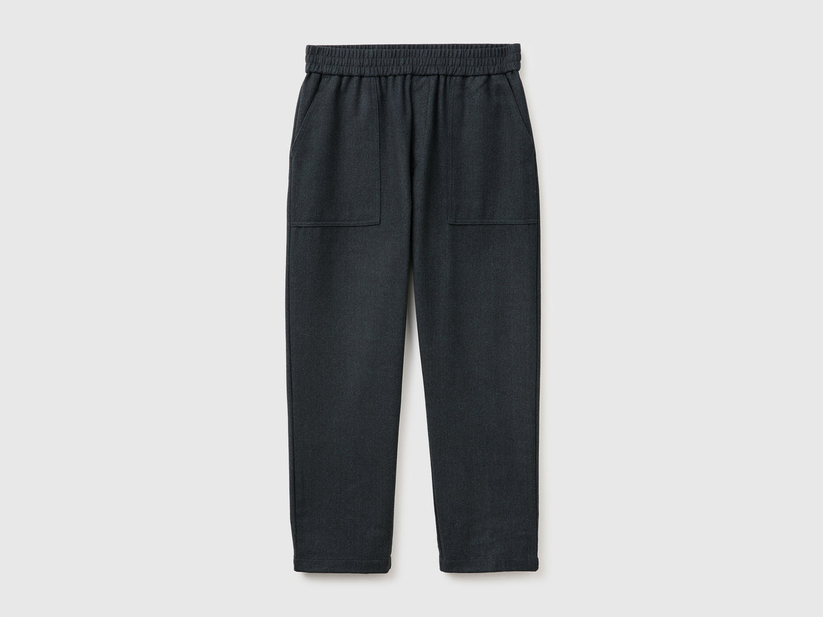 Joggers cropped em mistura de lã - ucb_image_FS