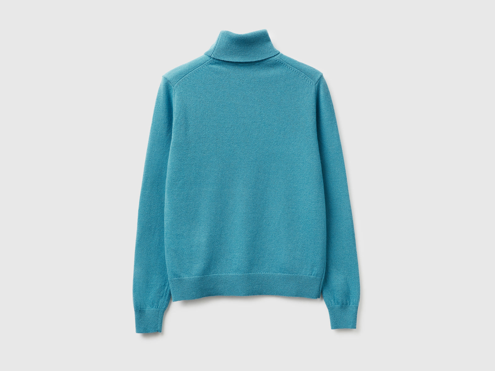 Powder blue turtleneck in pure Merino wool - ucb_image_BS