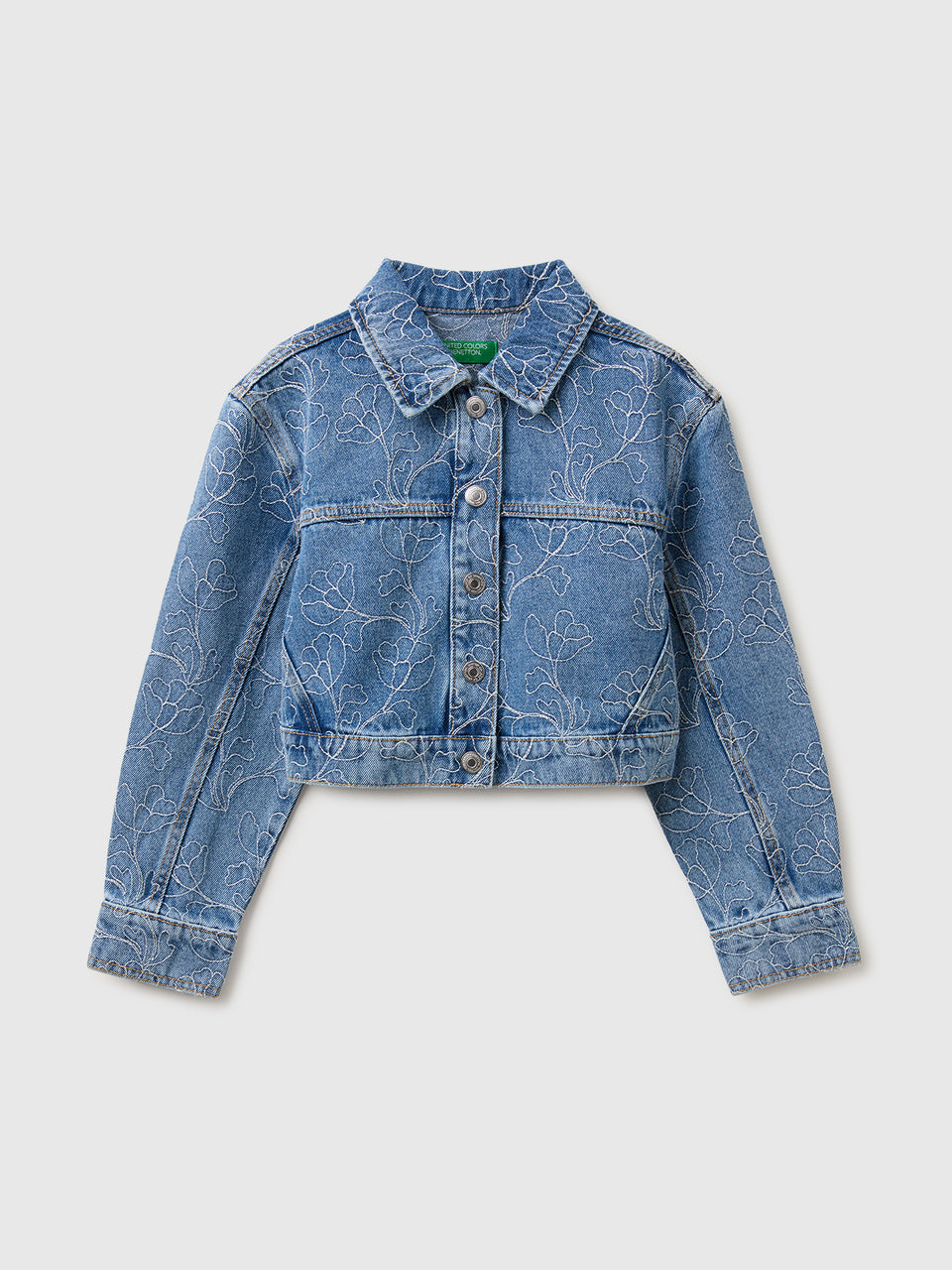 Embroidered denim crop jacket - ucb_image_FS