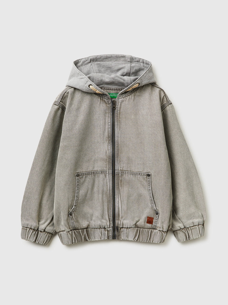 Denim bomber jacket with fleece hood - ucb_image_FS