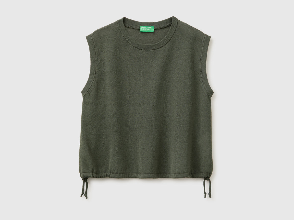 Sleeveless linen blend sweater - ucb_image_FS
