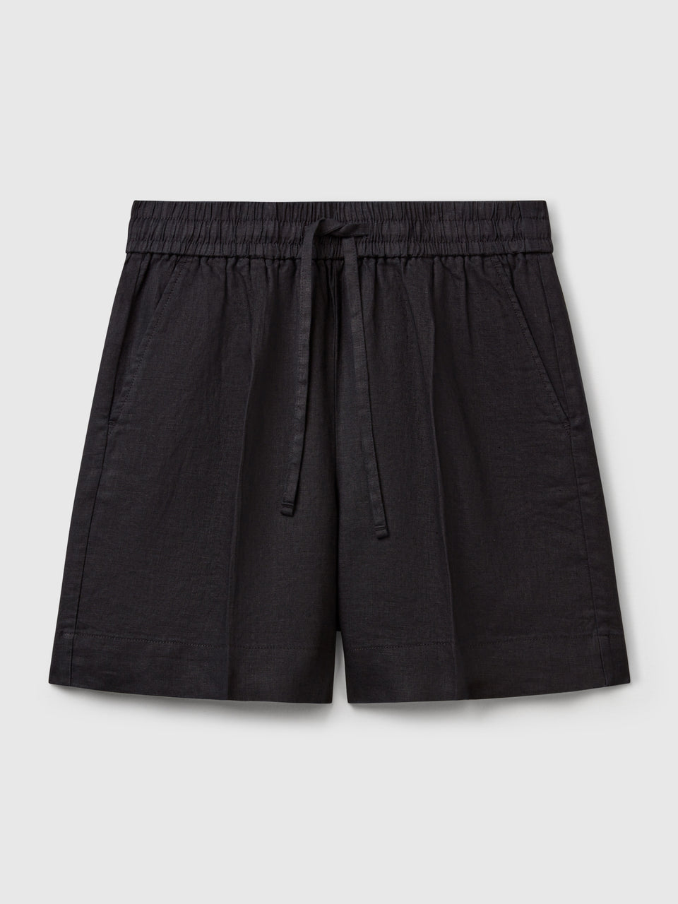 Shorts em linho puro com cordão de ajuste - ucb_image_FS