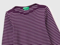 T-shirt às riscas com decote à barco - ucb_image_DS1
