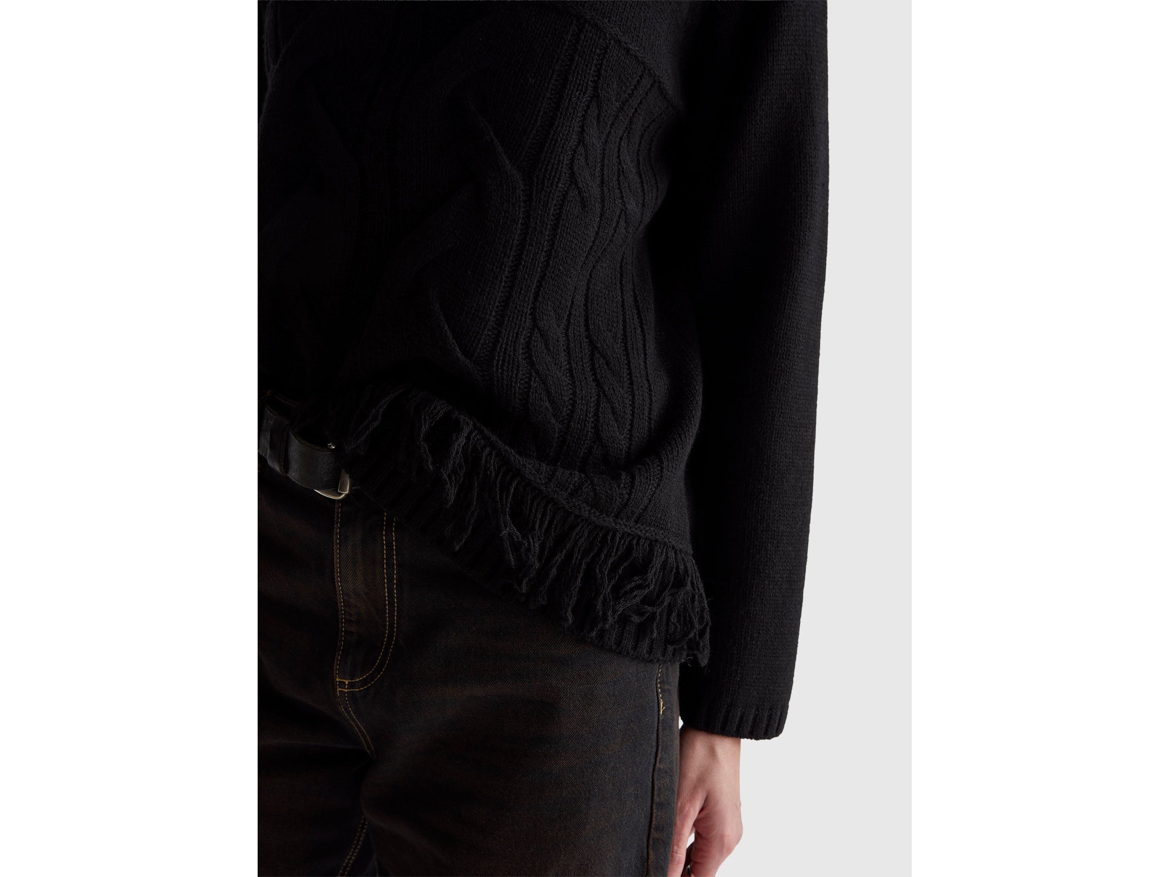 Camisola de gola alta over fit com franjas - ucb_image_FY