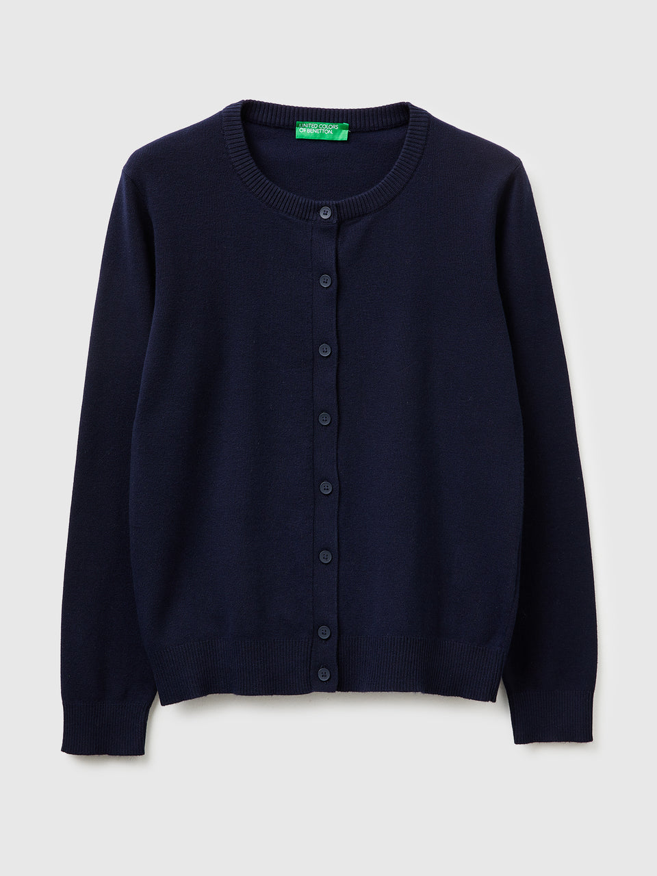 Dark blue cardigan in tricot cotton - ucb_image_FS