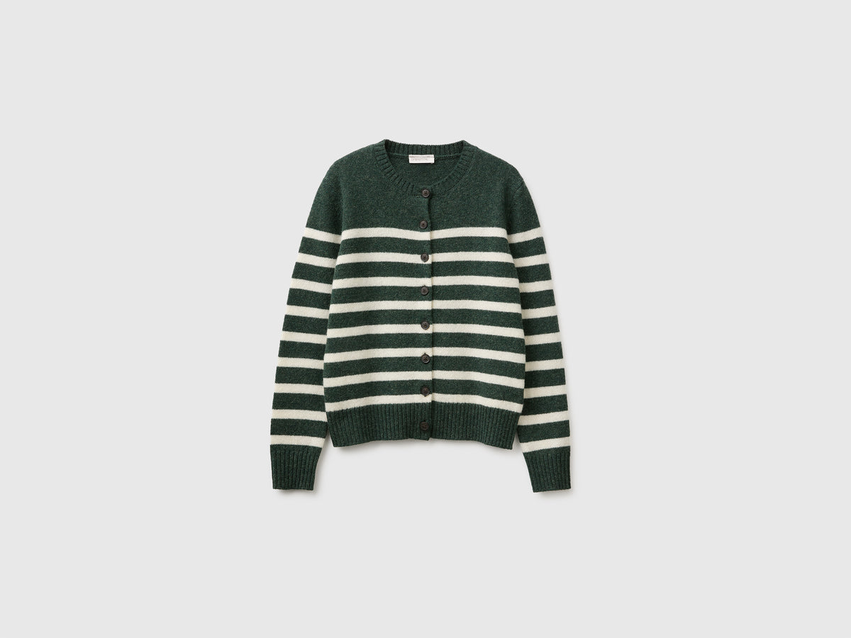 Cardigã às riscas 100% lã Shetland - ucb_image_FS
