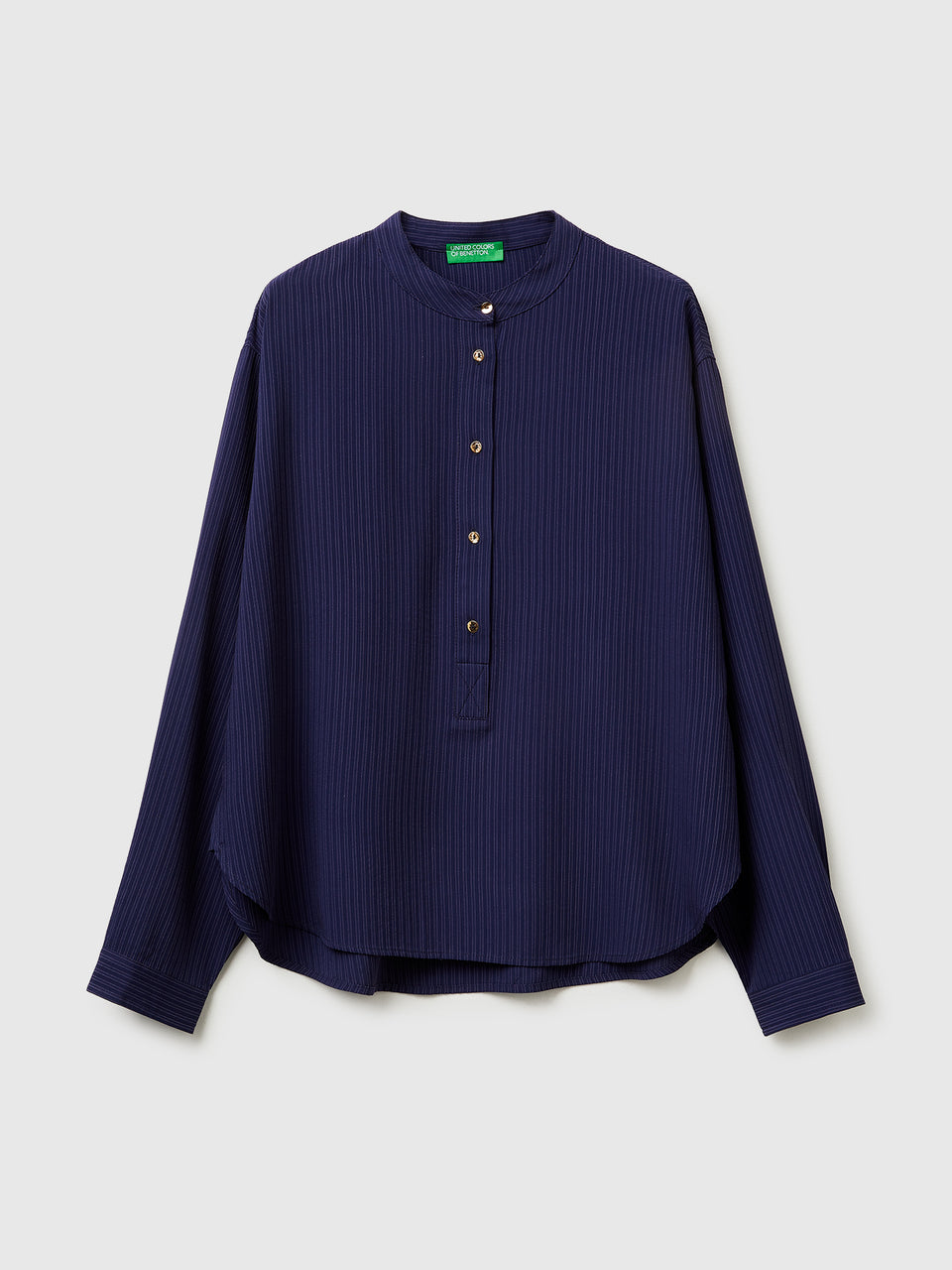 Blusa às riscas com gola coreana - ucb_image_FS