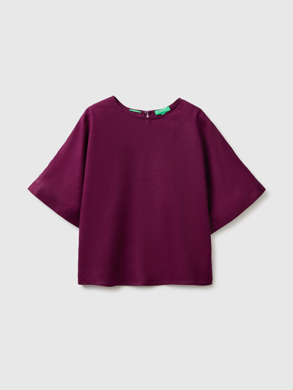Blusa de gola redonda em linho puro - ucb_image_FS