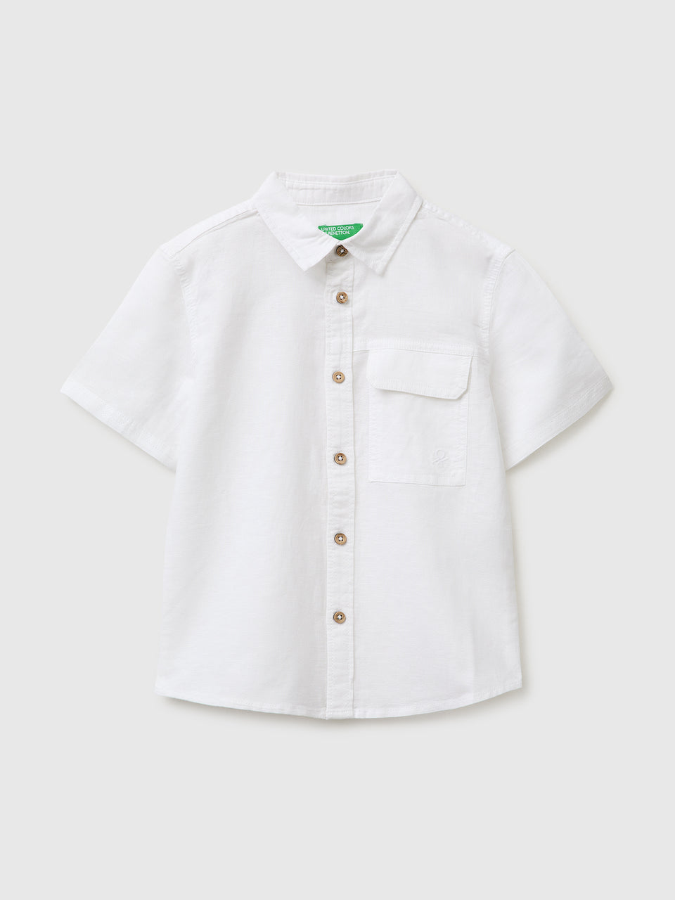 Short-sleeved linen blend shirt - ucb_image_FS
