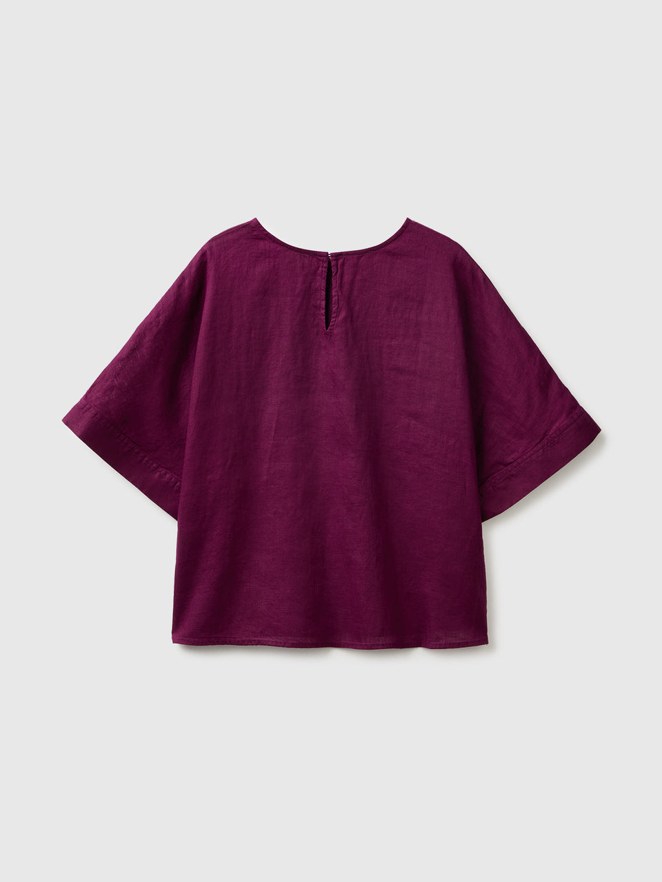 Blusa de gola redonda em linho puro - ucb_image_BS