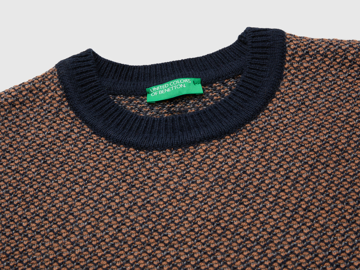 Camisola jacquard em mistura de lã e algodão - ucb_image_DS1