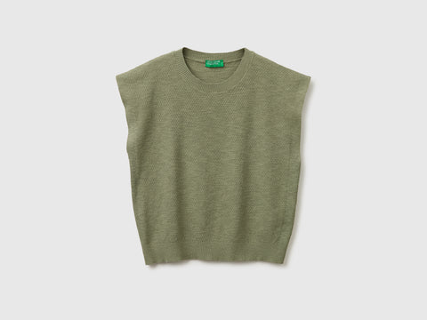 Sleeveless linen blend sweater - ucb_image_FS