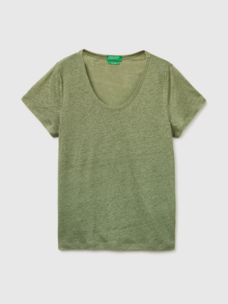 Round-neck T-shirt in pure linen - ucb_image_FS