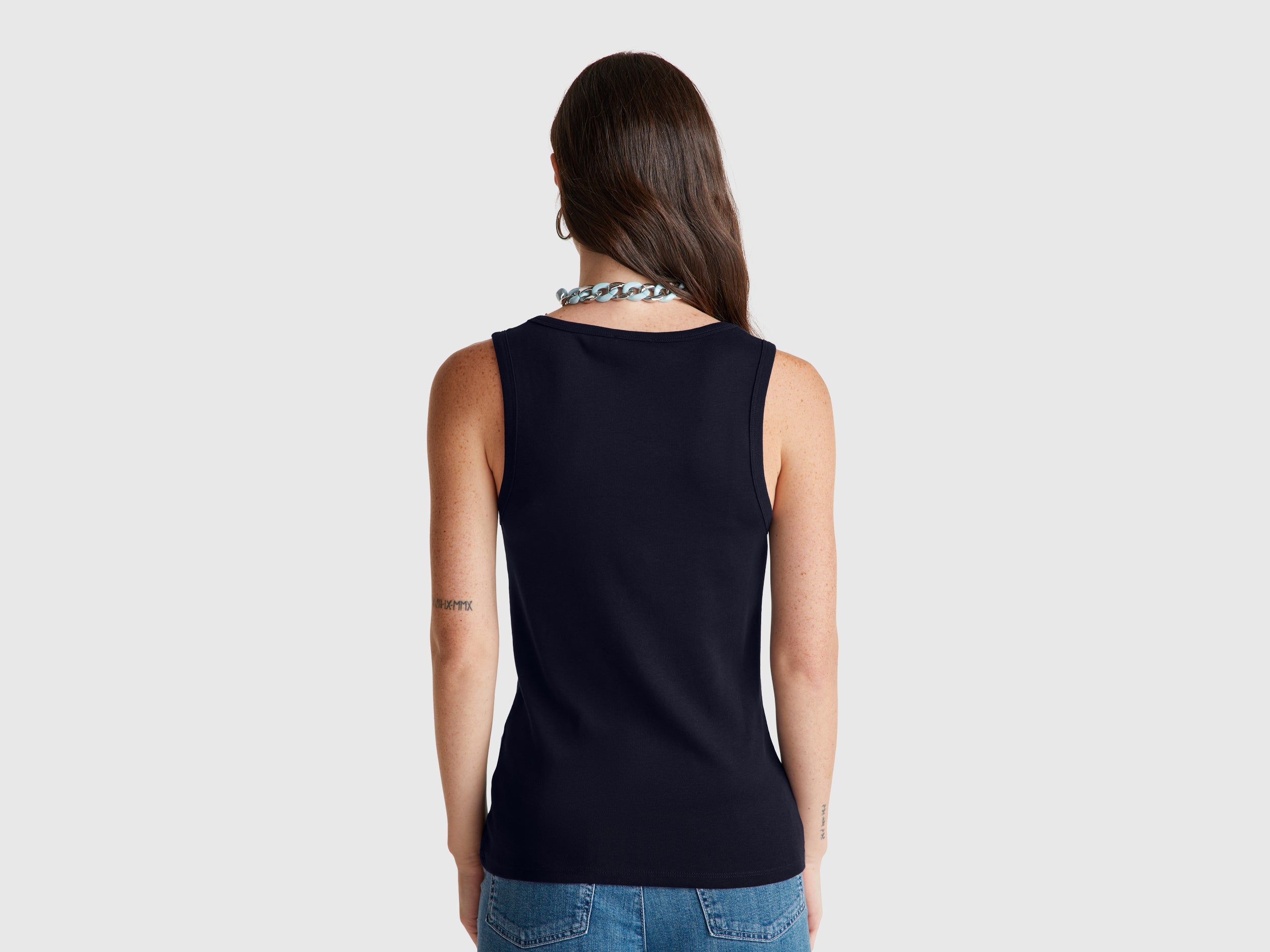 Top azul-escuro em algodão puro - ucb_image_B
