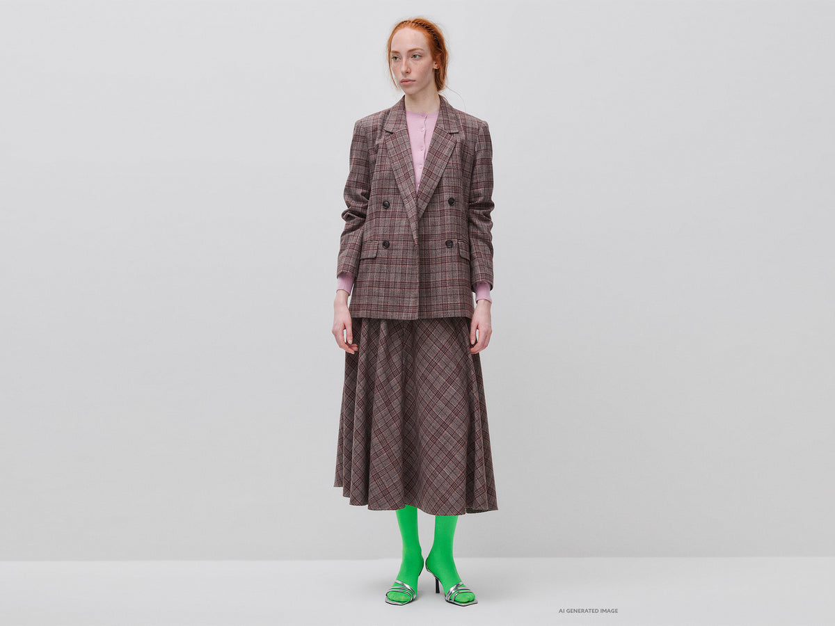 Blazer tartan trespassado em viscose mista - ucb_image_FY