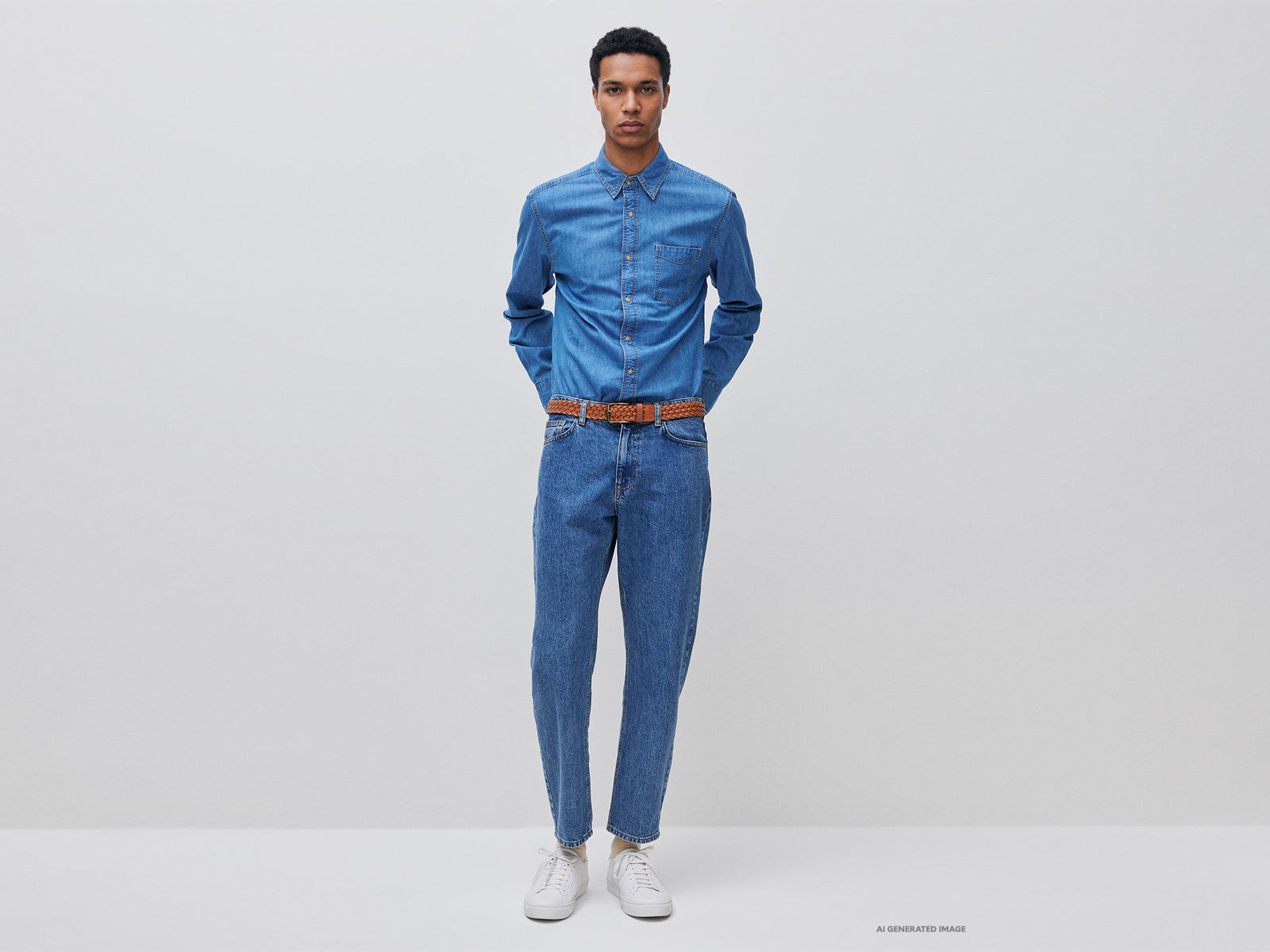 Relaxed fit bleach jeans