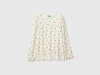 T-shirt de Natal com estampa de azevinhos e renda - ucb_image_FS