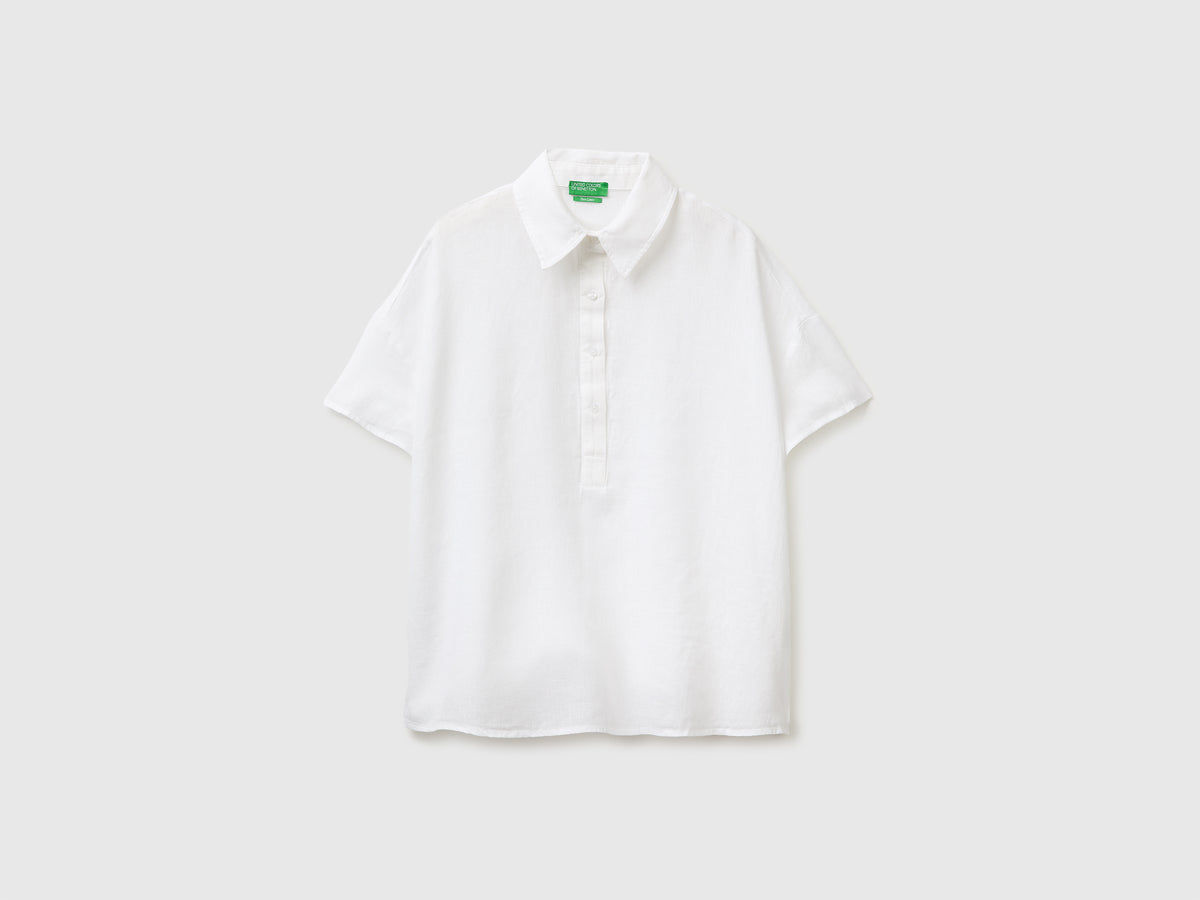 100% linen short-sleeved blouse - ucb_image_FS