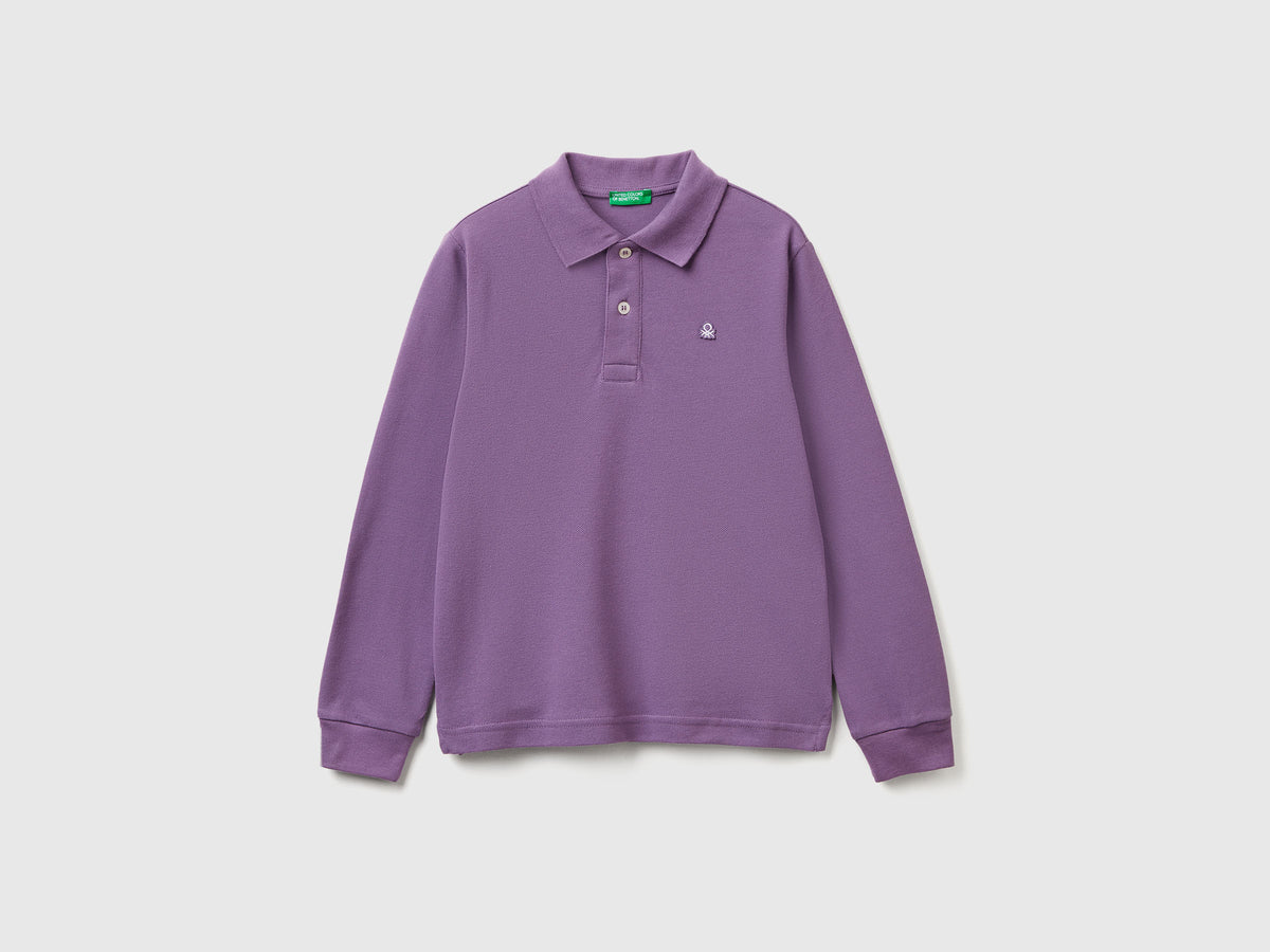 Polo de manga comprida em algodão  - ucb_image_FS