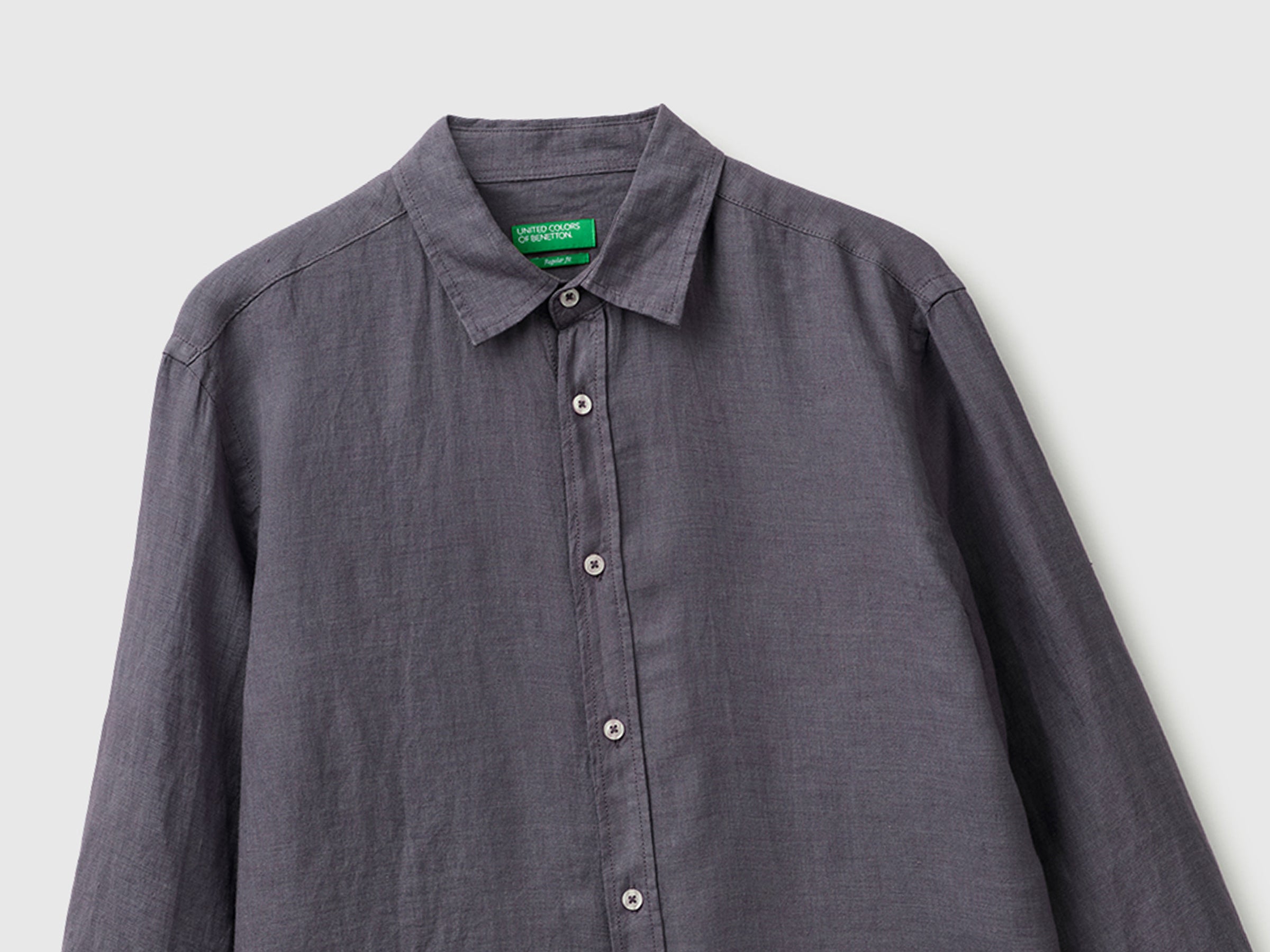 Grey shirt in pure linen - ucb_image_FY