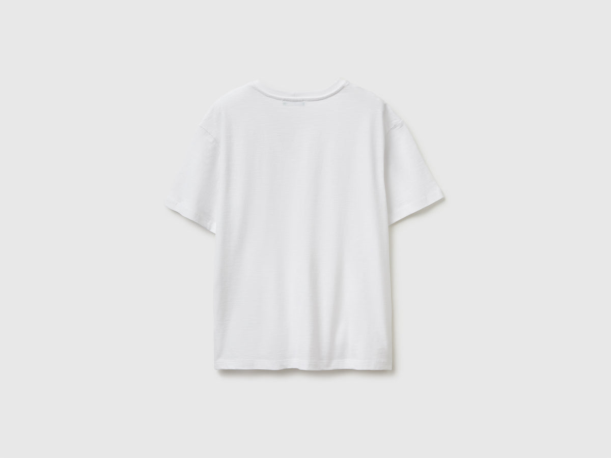 T-shirt decote em V em algodão leve - ucb_image_BS