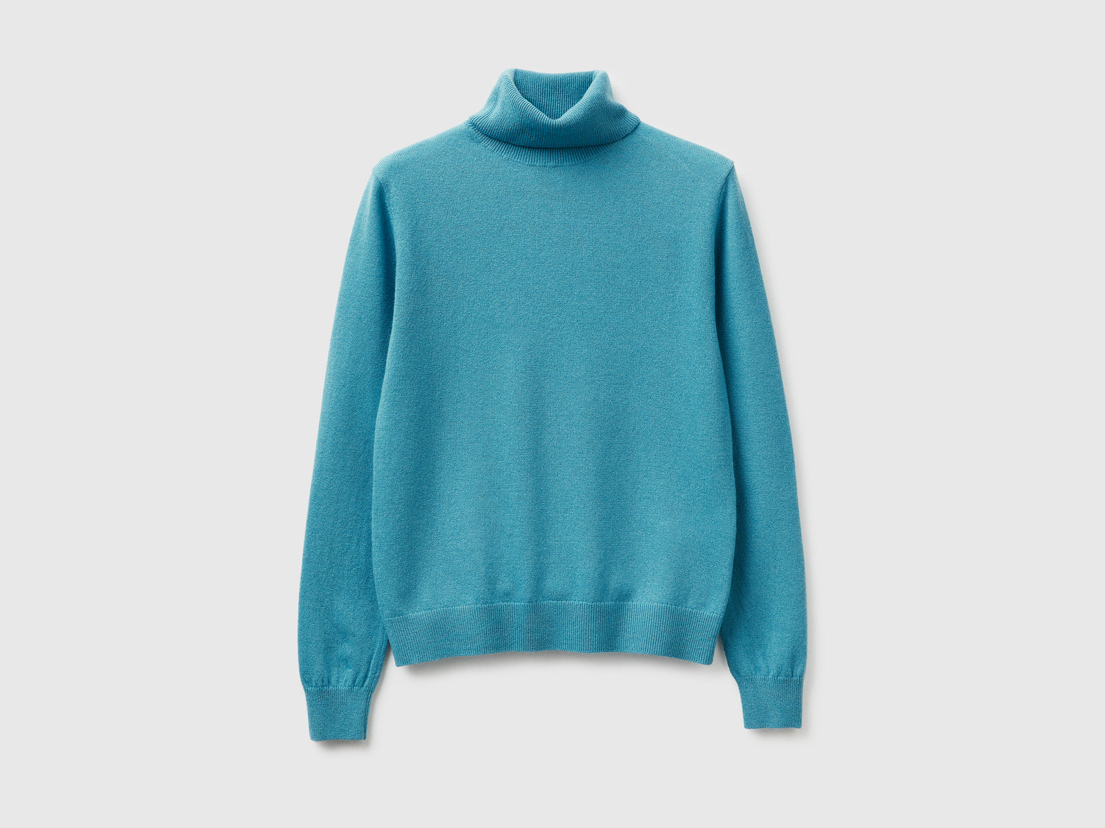 Powder blue turtleneck in pure Merino wool - ucb_image_FS