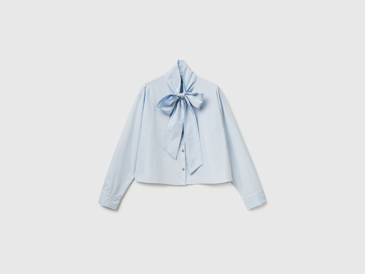 Striped crop shirt with bow - ucb_image_FS