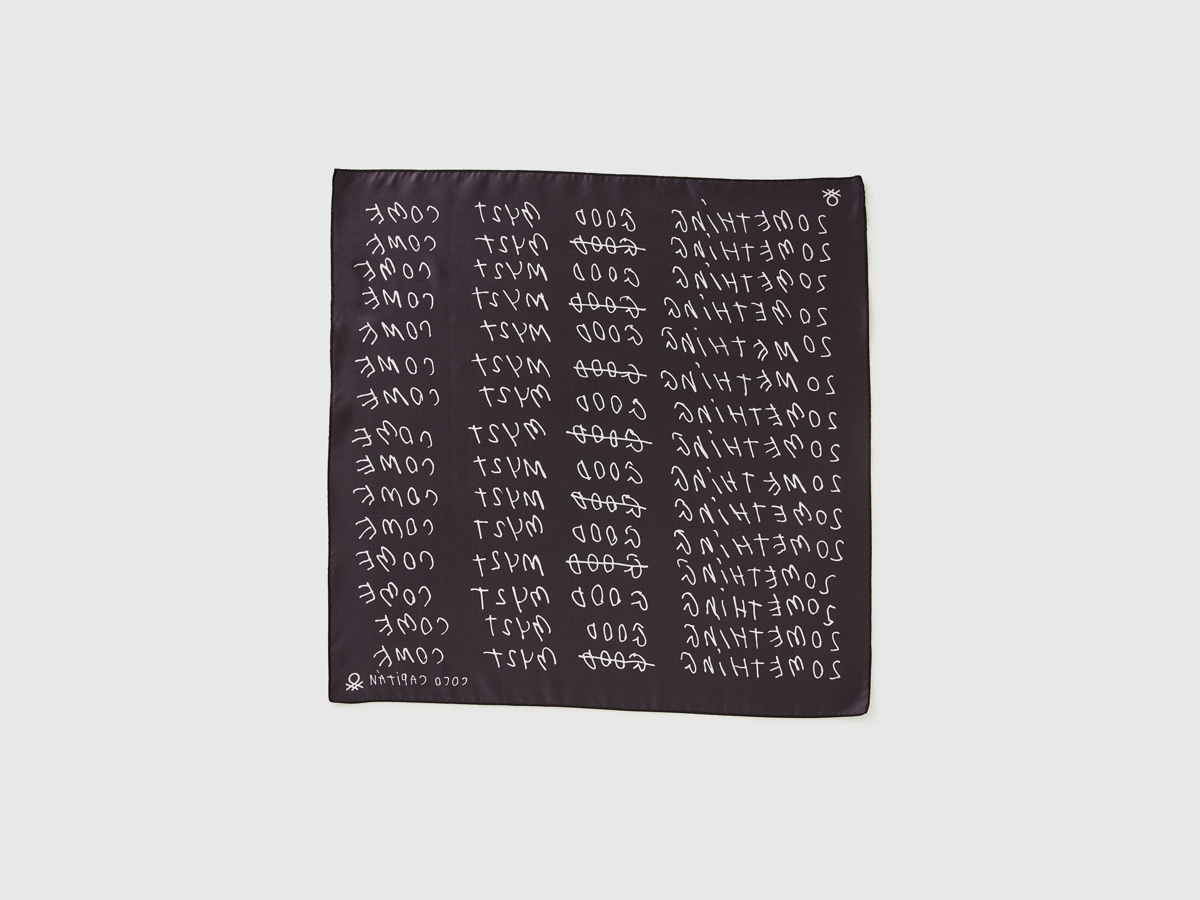 Foulard nero con scritte Coco Capitán - ucb_image_BS