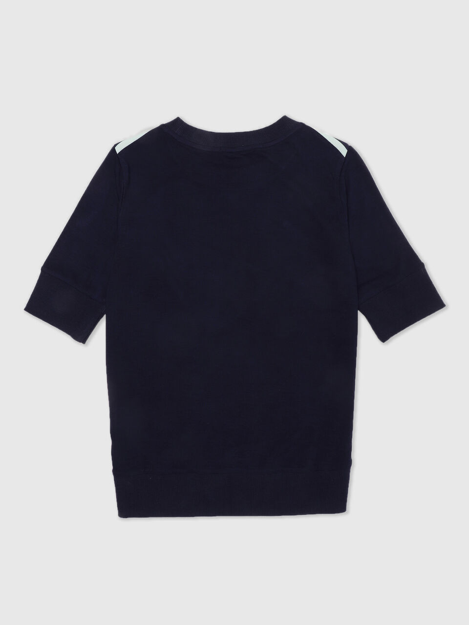 S/SLV KNIT WOVEN TEE-STRIPER image number 2