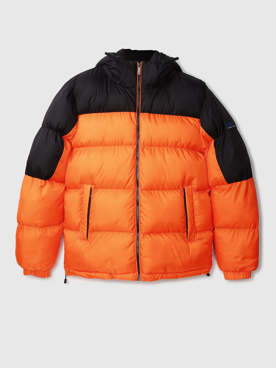 CONTRAST PANEL HEAVY PUFFER JACKET image number null