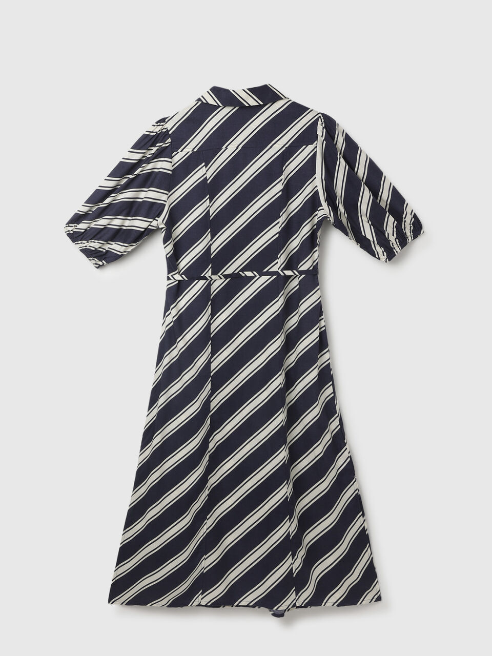 S/S DIAGONAL STRIPE SHIRT DRESS image number 2