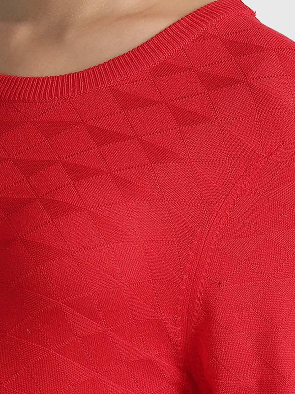 Viscose Textured Scoop Neck Solid Top image number null