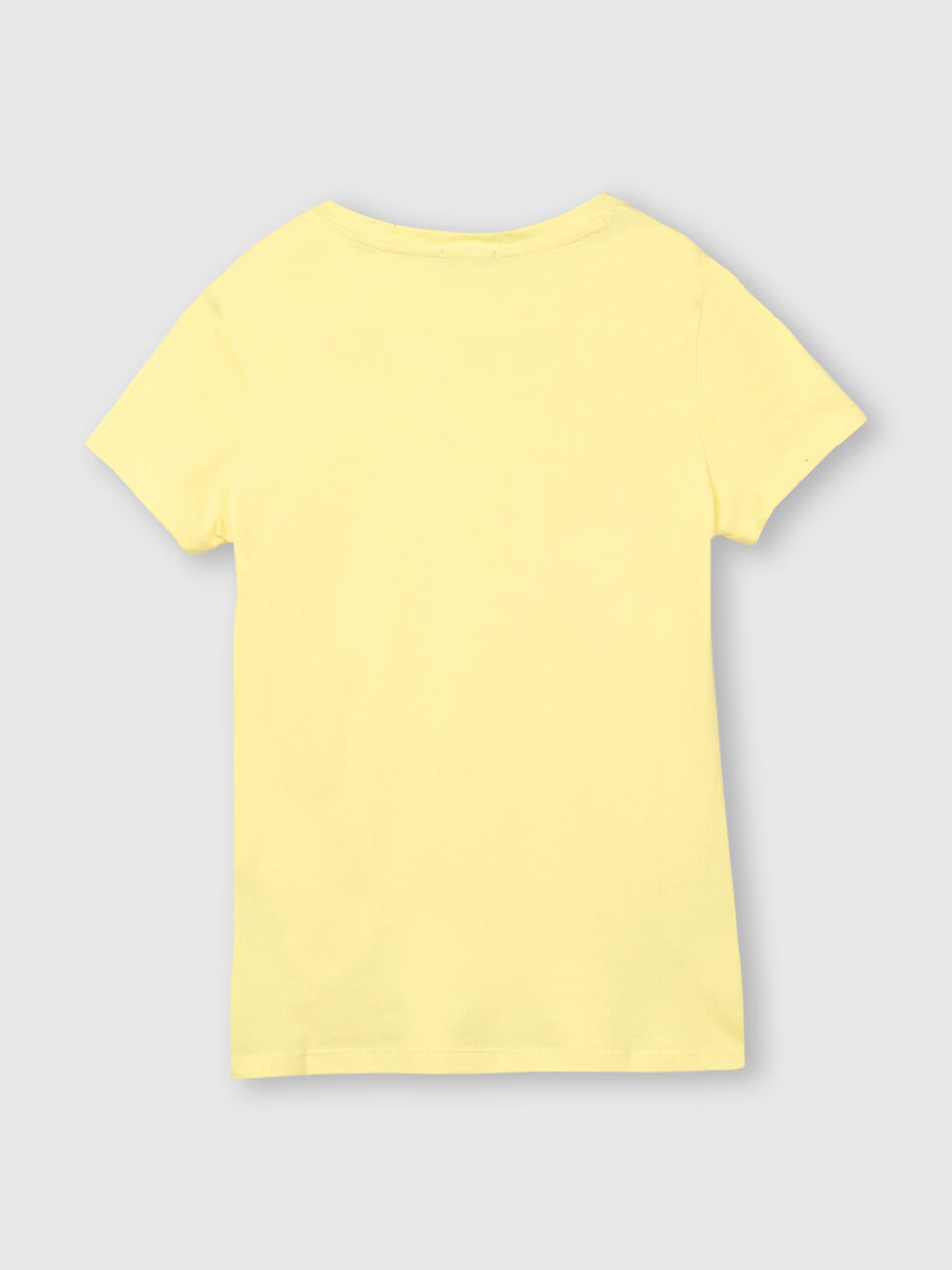 Pure Cotton Tee Shirt with V-Neck image number 2