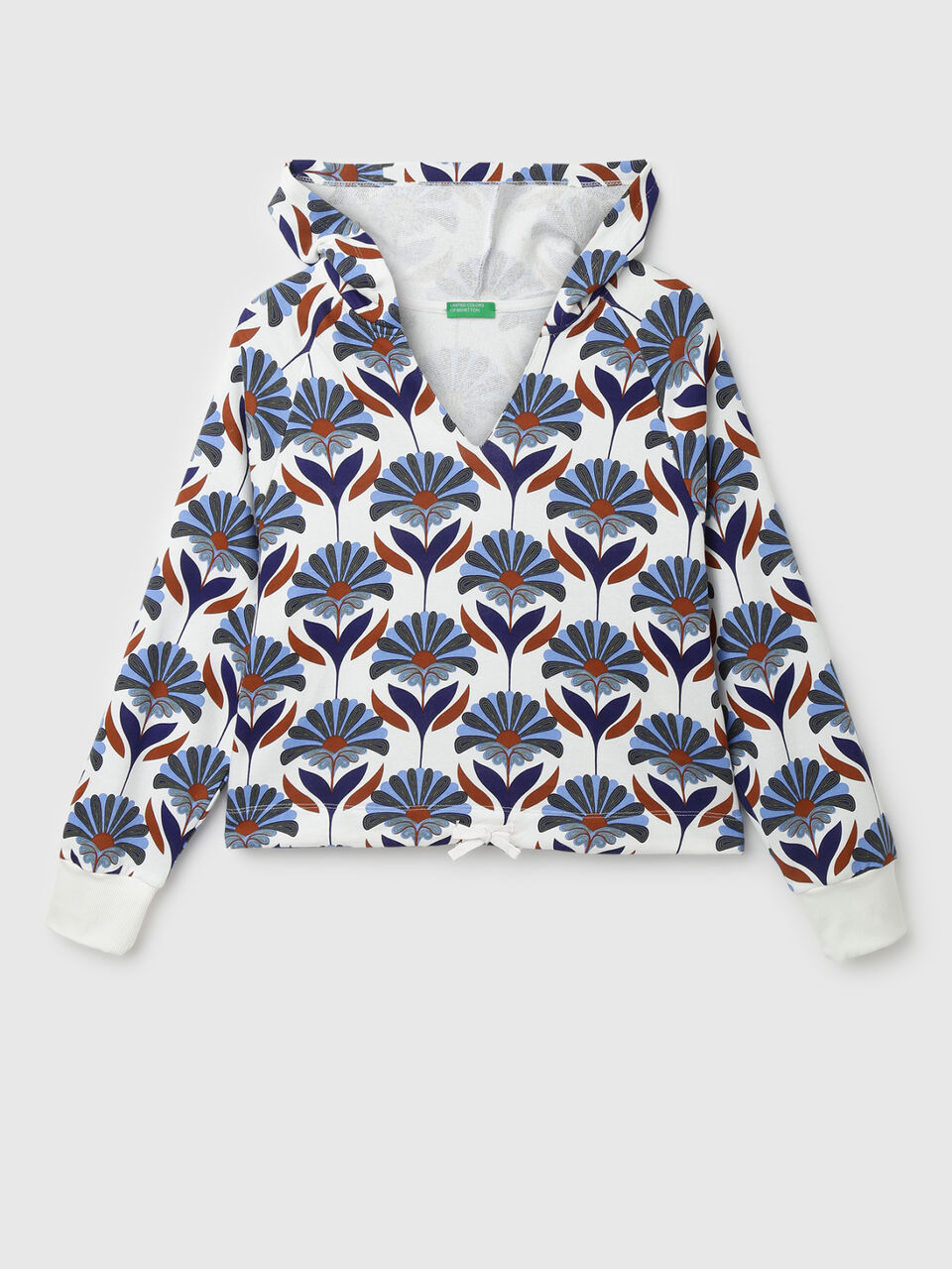 ALL OVER PRINTED SWEATSHIRT WITH HOOD image number 1