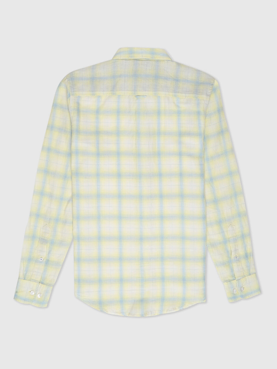 Full Sleeves Cotton Linen Pastel Check Shirt image number 2