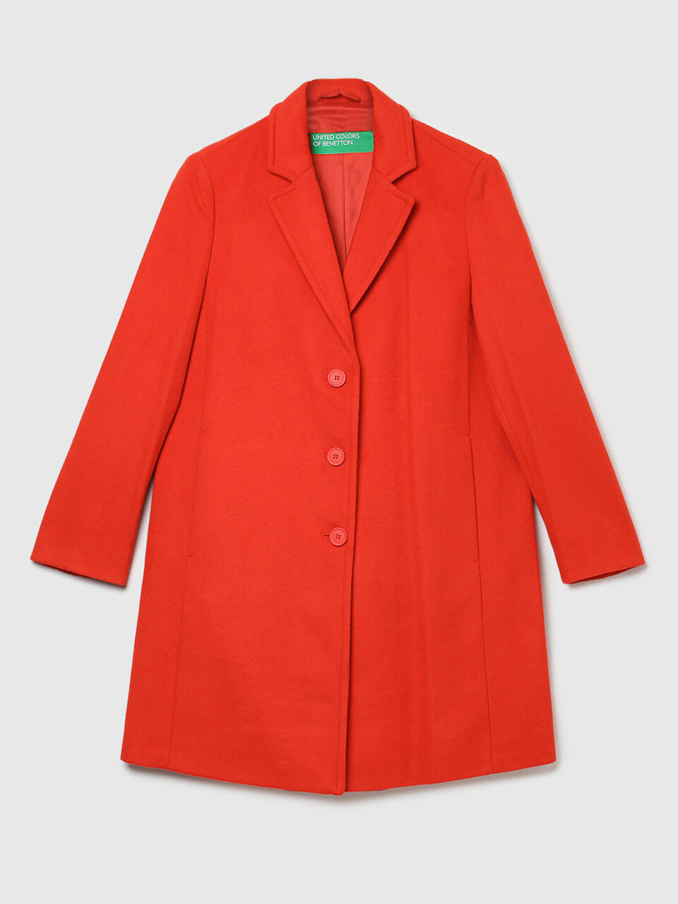 L/S LAPEL COLLAR KNEE LENGTH COAT image number 1