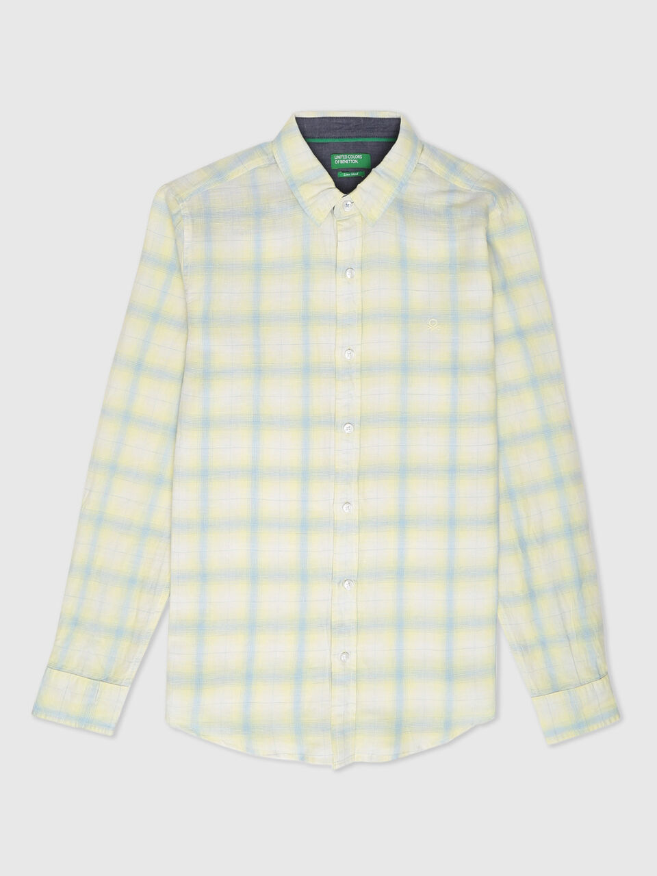 Full Sleeves Cotton Linen Pastel Check Shirt image number 1