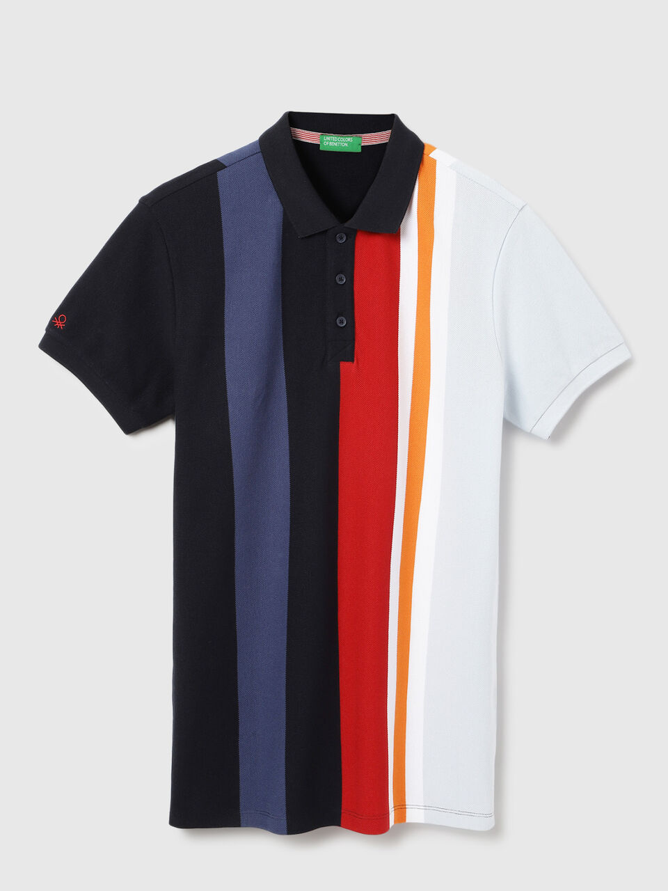 MULTICOLOR VERTICAL STRIPE PIQUE POLO image number 1
