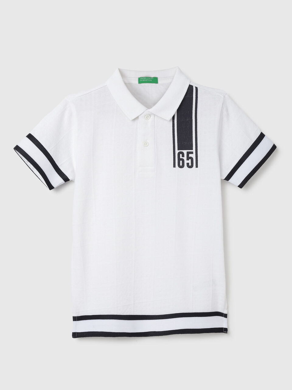 JACQUARD POLO WITH 65 PRINT AND TAPE image number 1