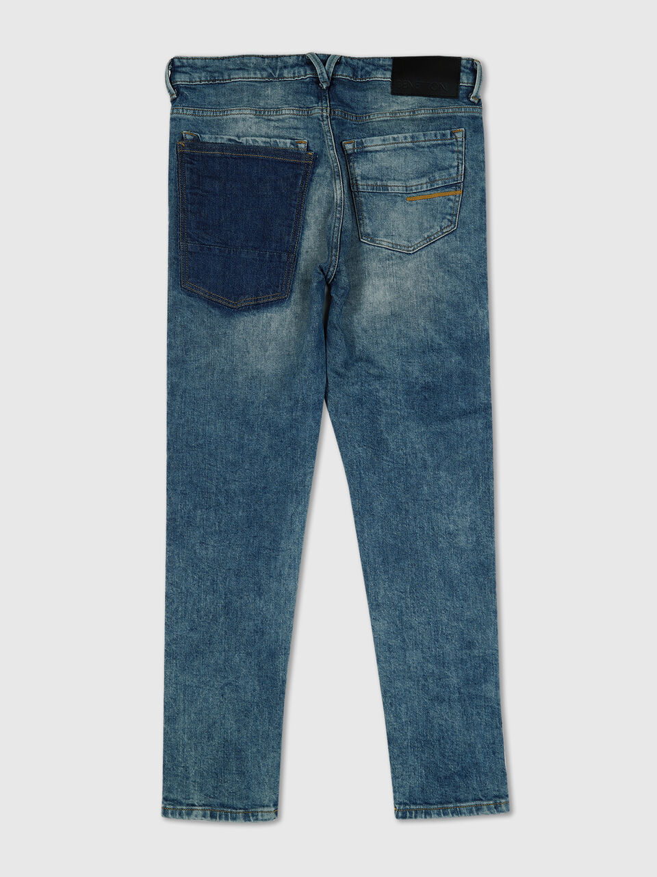 Low Crotch Patch Work Denim image number null
