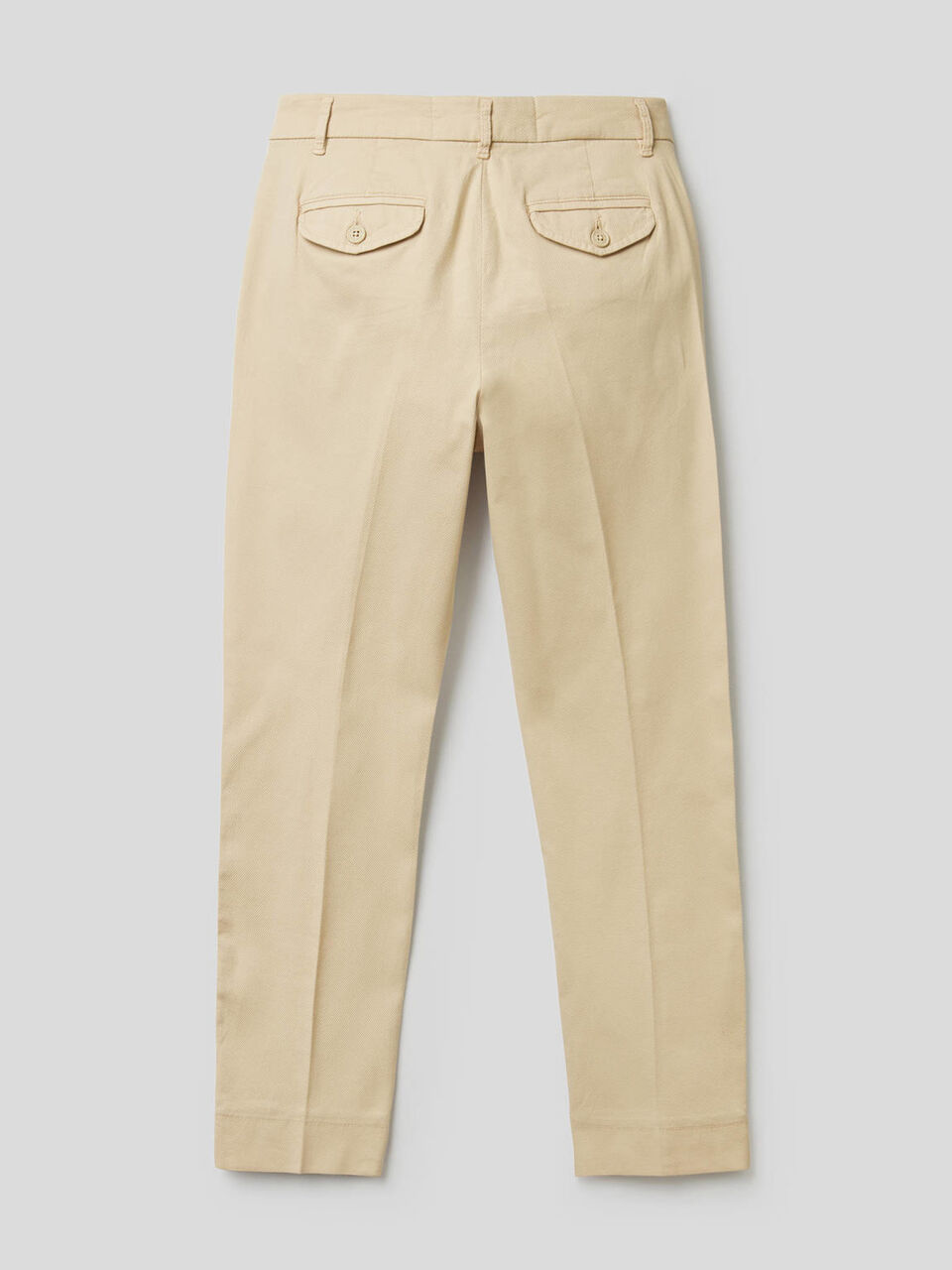 Cropped chinos in stretch cotton image number null