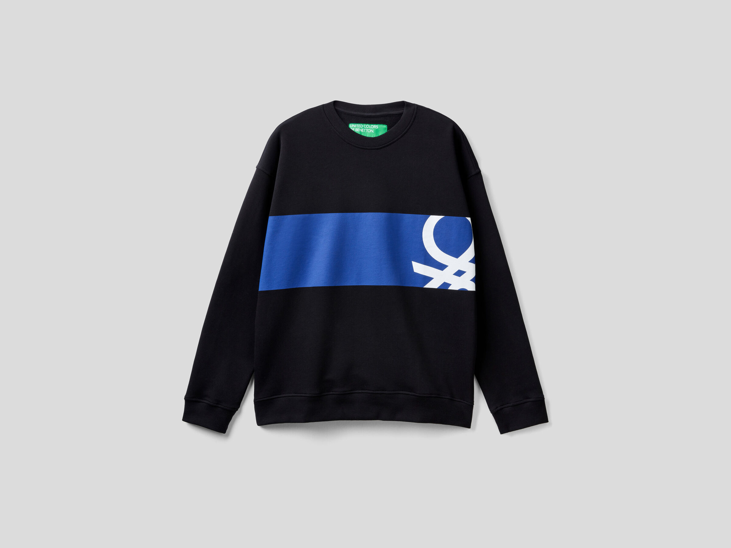 Crew neck sweatshirt with logo print image number 4