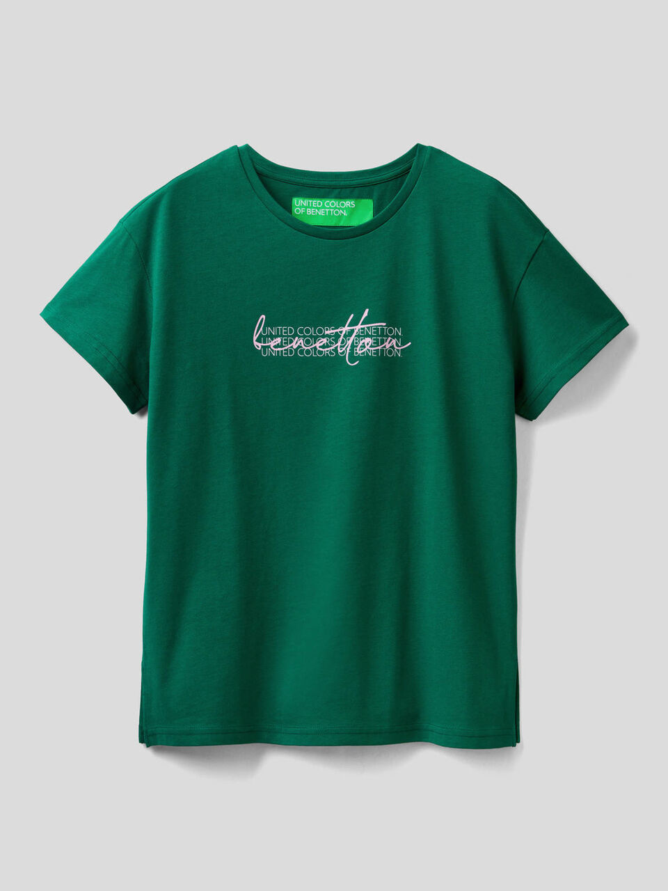 100% organic cotton t-shirt with logo print image number 1