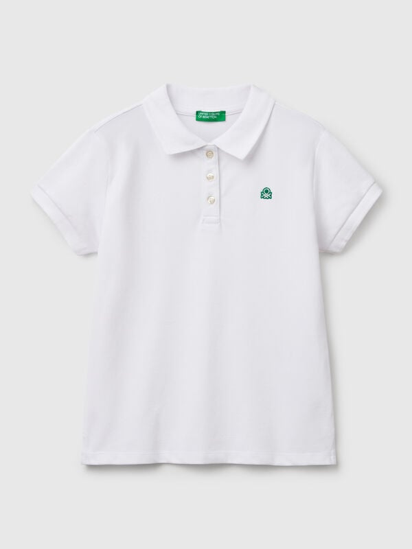 Short sleeve polo in cotton  Junior Girl