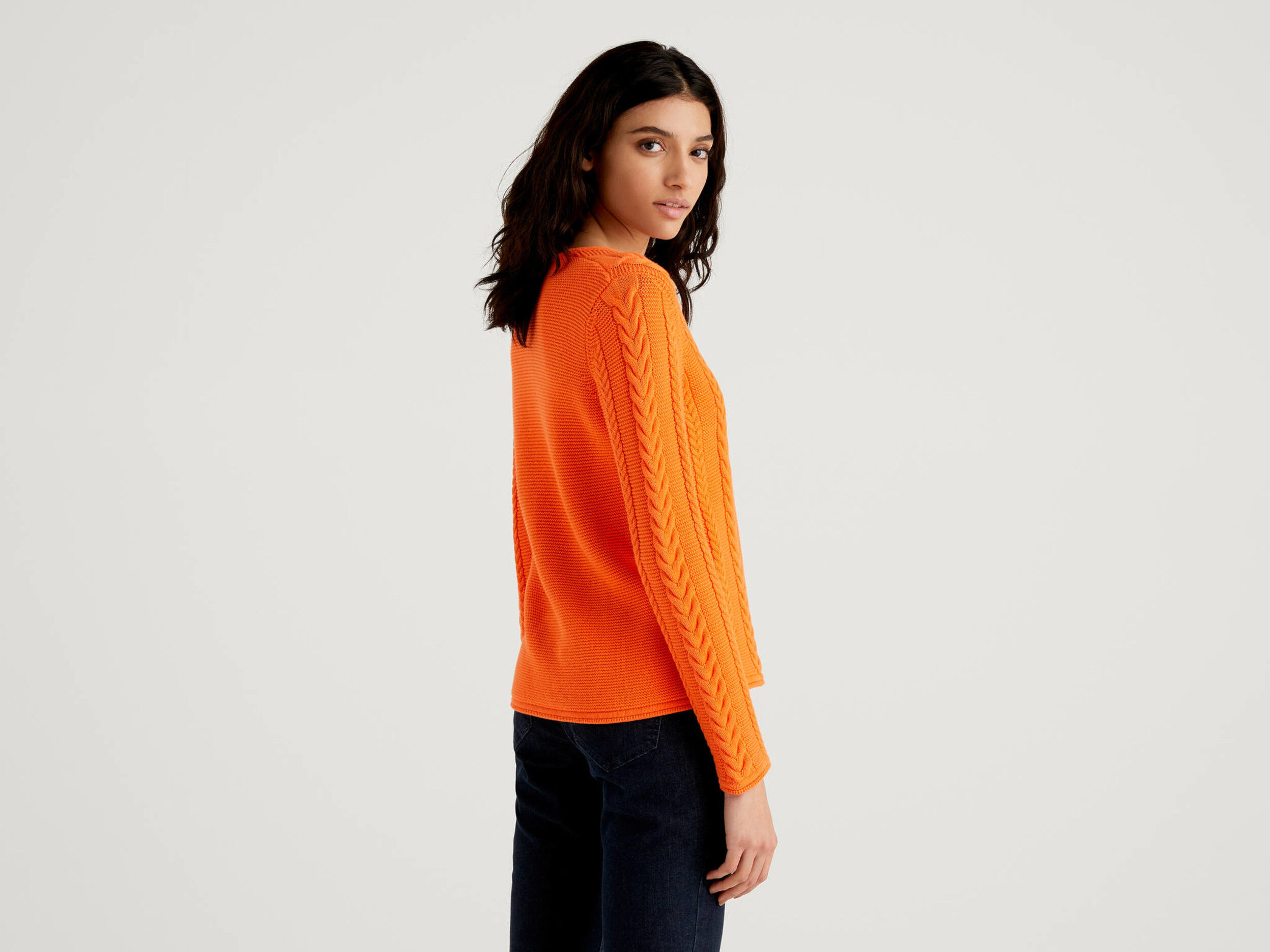 Orange wool sweater clearance