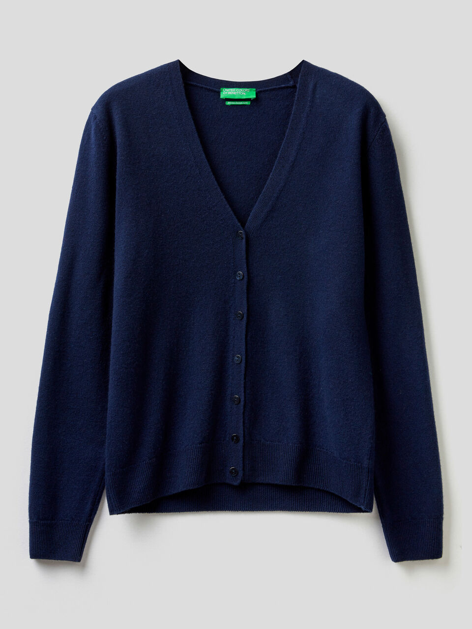 V-neck cardigan in pure virgin wool image number 1