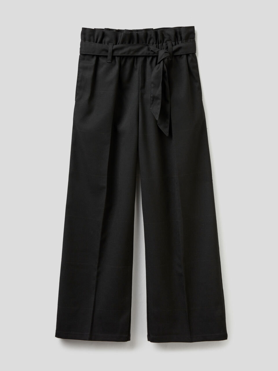 Paper bag trousers with belt image number 1