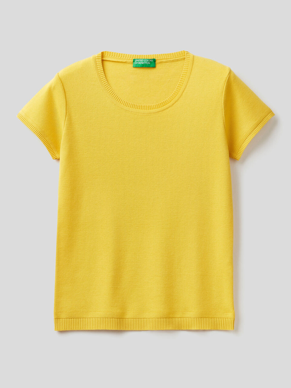 Short sleeve sweater in 100% cotton image number 1